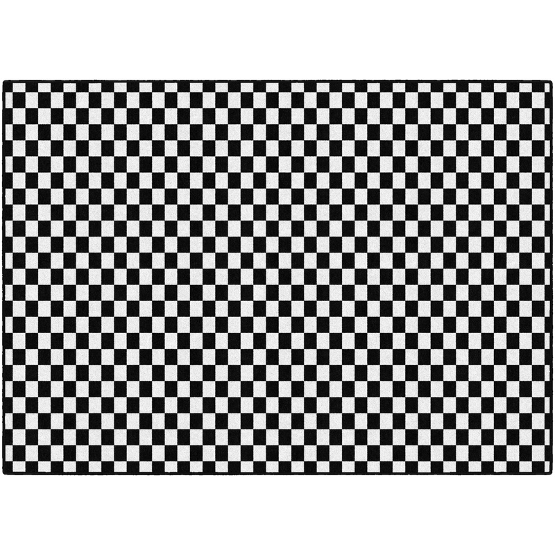 Black & White Checkerboard Rug By Schoolgirl Style