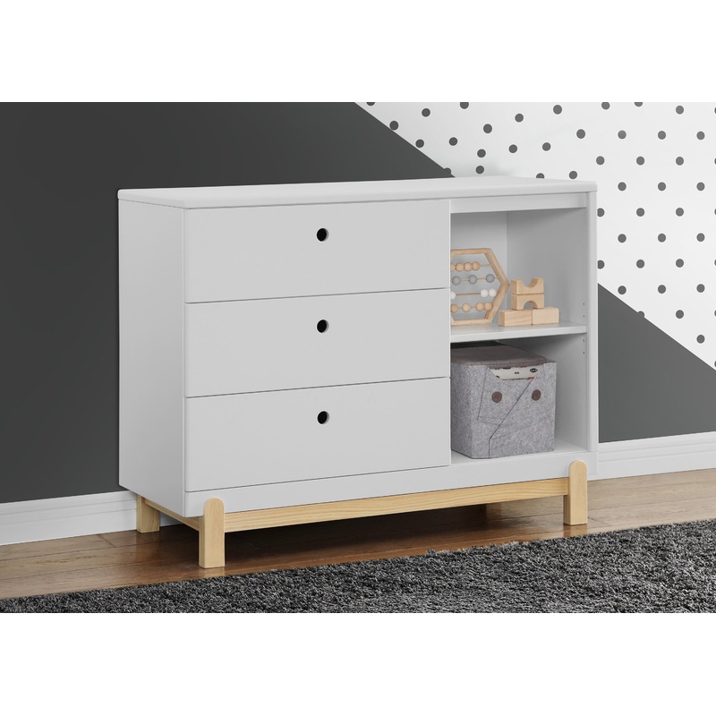 Poppy 3 Drawer Dresser with Cubbies