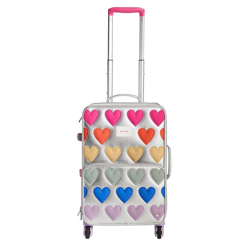 Logan Carry-On Suitcase Patchwork Hearts