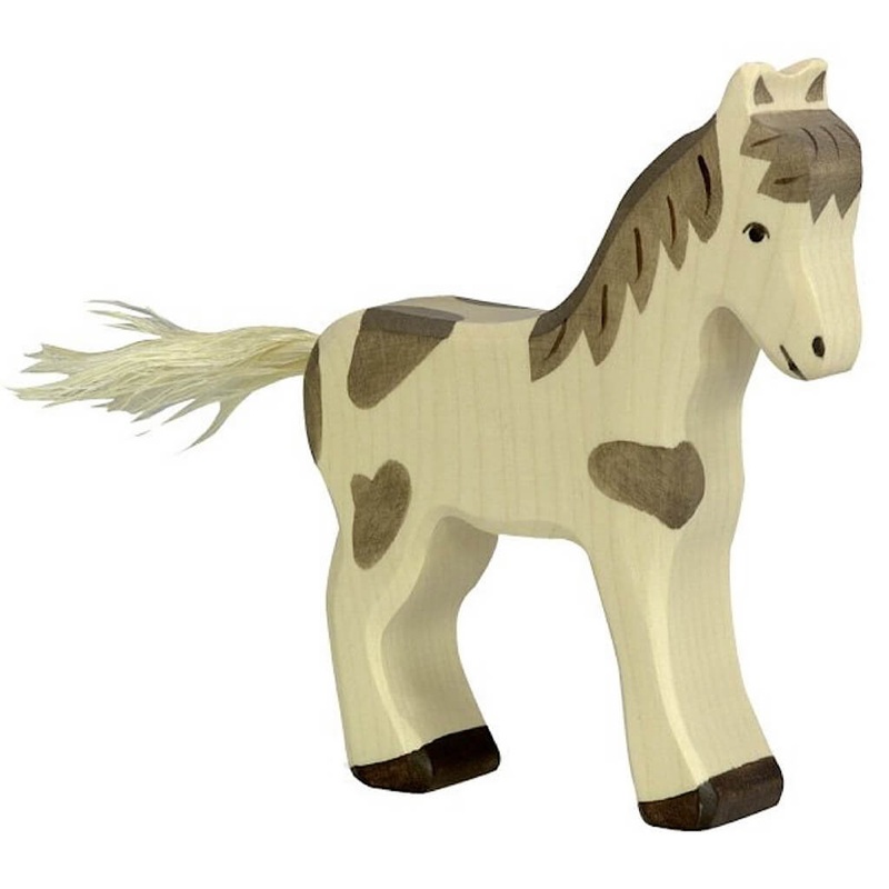 Holztiger Wooden Animal Standing Foal Dappled