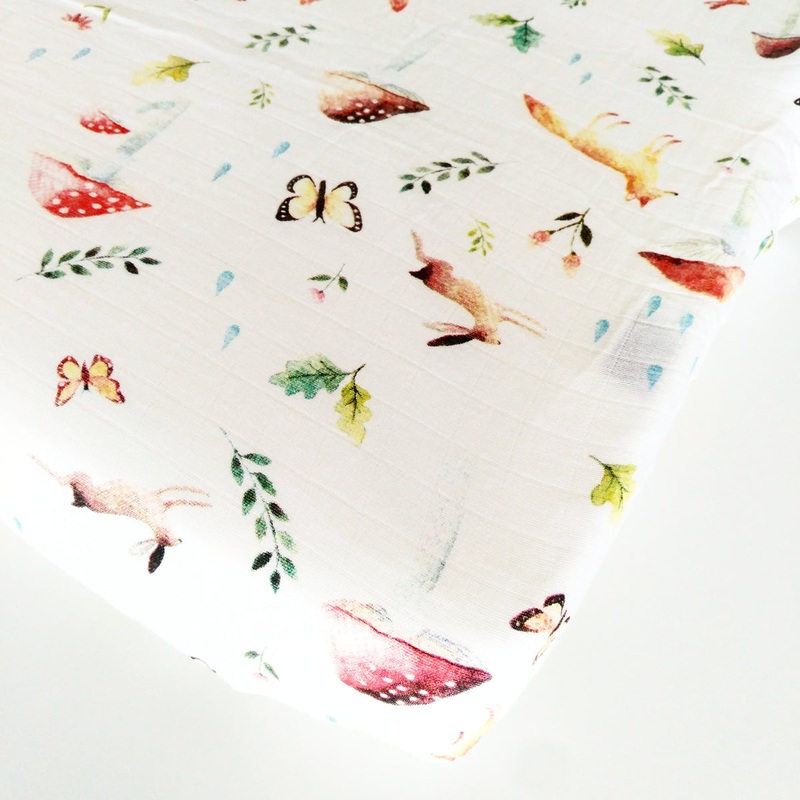 Loulou Lollipop Luxe Fitted Crib Sheet – Woodland Gnome