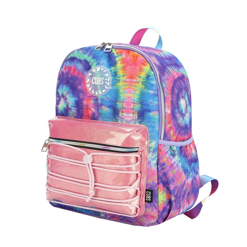 Cubs Blue And Purple Tie Dye High School Backpack
