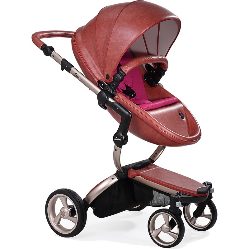 Mima 2019 Xari Complete Stroller, Rose Gold – Sicilian Red / Magenta