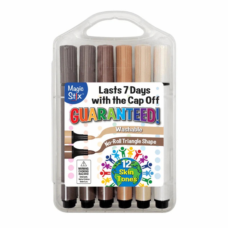 Triangular Magic Stix Global Skin Tone Markers, 12 Pack, Last 7 Days NO Cap!
