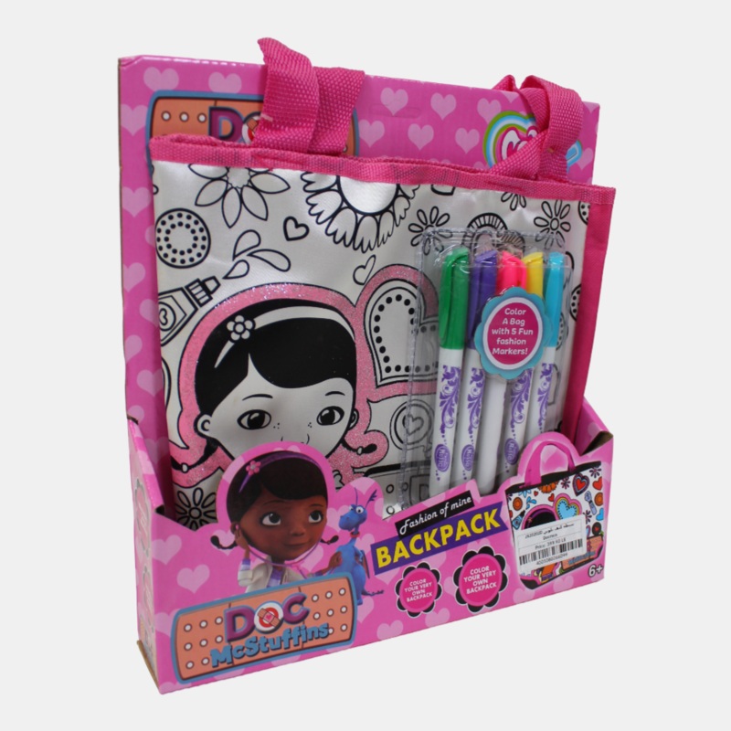 Doc McStuffins Coloring Tote Bag Set  5 Colors