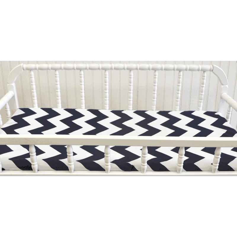 New Arrivals Zig Zag Navy Changing Pad Cover