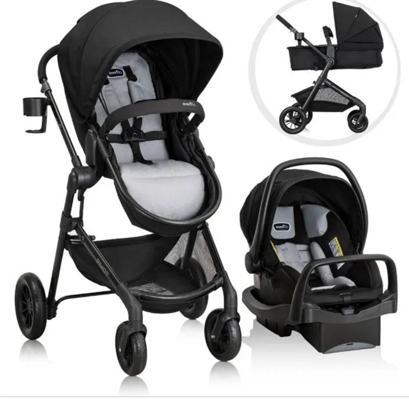 Pivot Modular Travel System with LiteMax Infant Car Seat – Oxford Black (See Description)