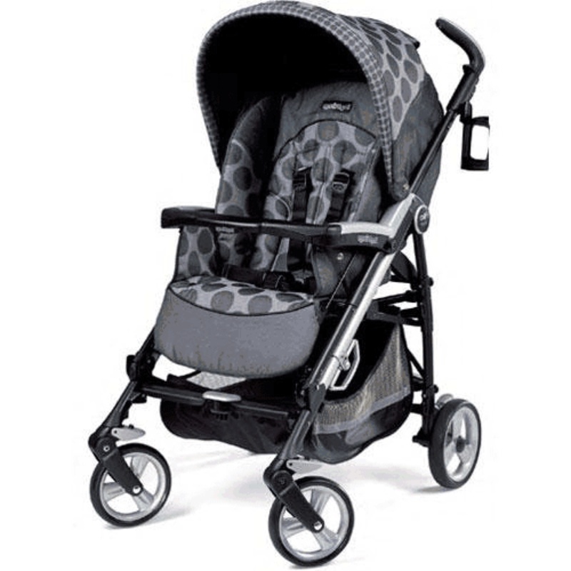 Peg Perego Pliko Four Stroller in Pois Grey