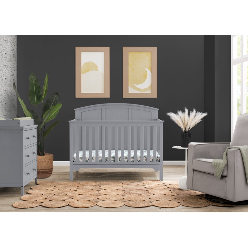 Sweet Beginnings Sage Curve Top 6-in-1 Convertible Crib
