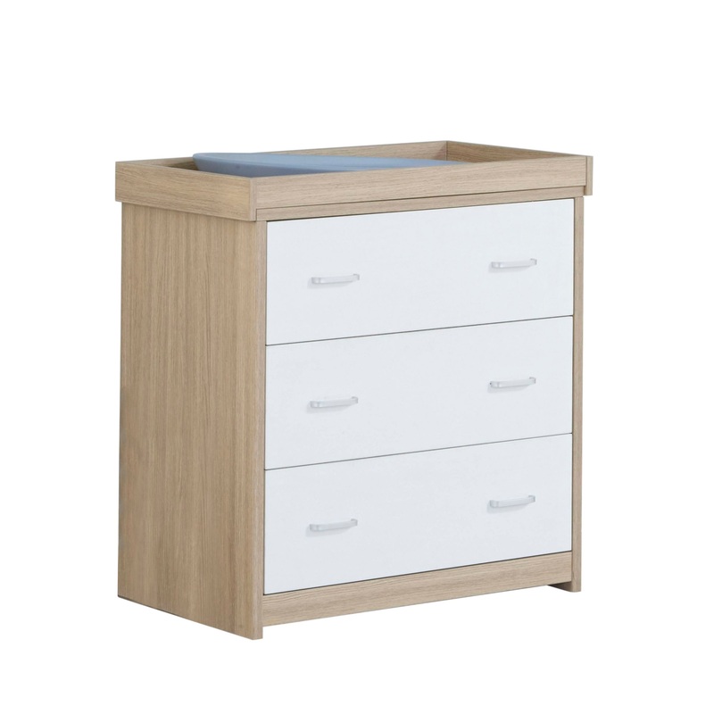 Babymore Luno Veni Chest Changer – White Oak