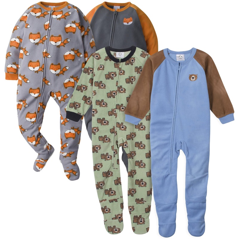 Gerber 4-Pack Toddler Boys  Fleece Pajamas