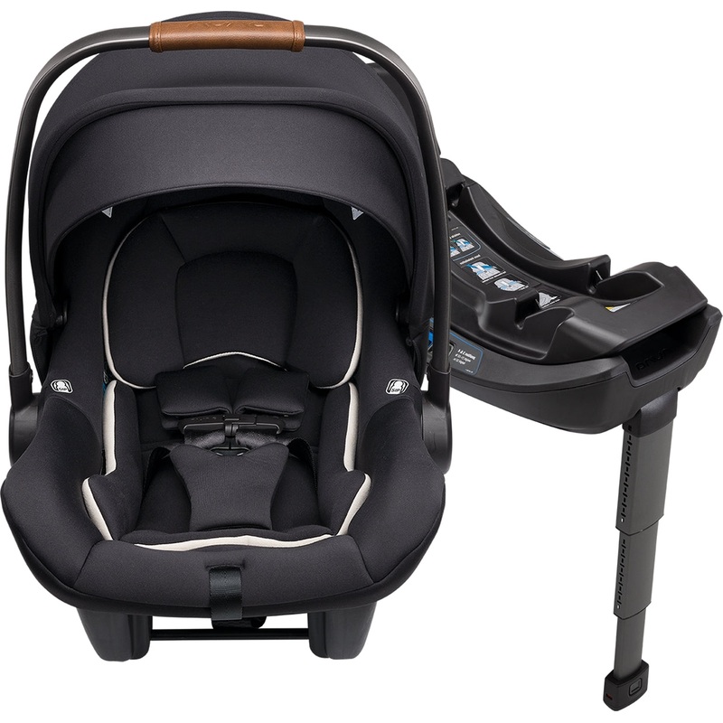 Nuna PIPA Lite R Lightweight Infant Car Seat + RELX Base with Load Leg – Caviar