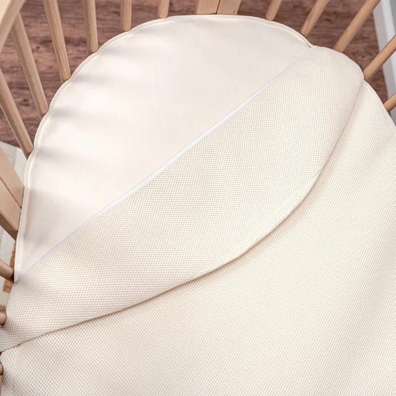 Organic Breathable Oval Crib Mattress cover (For Stokke Sleepi Bed)