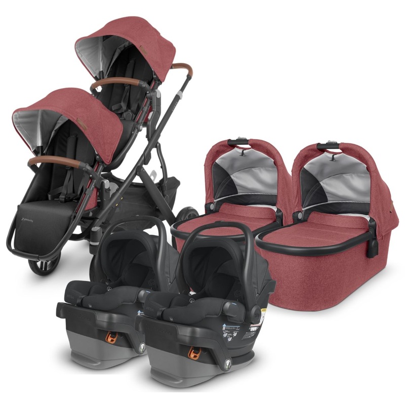 UPPAbaby VISTA V2 Twin Double Stroller + MESA V2 Travel System Bundle – Lucy / Jake