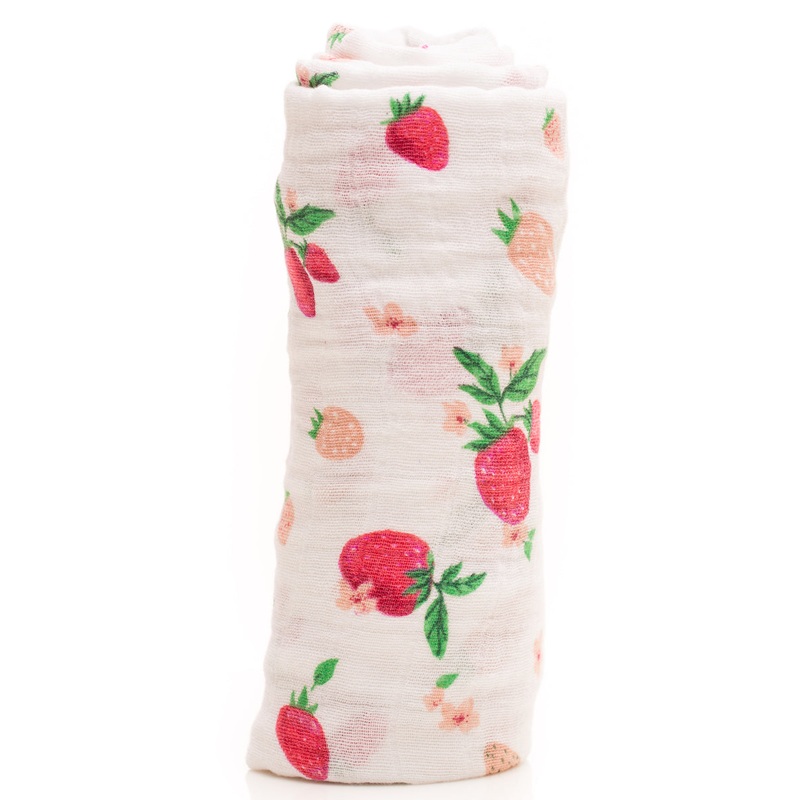 Little Unicorn Cotton Muslin Swaddle – Strawberry