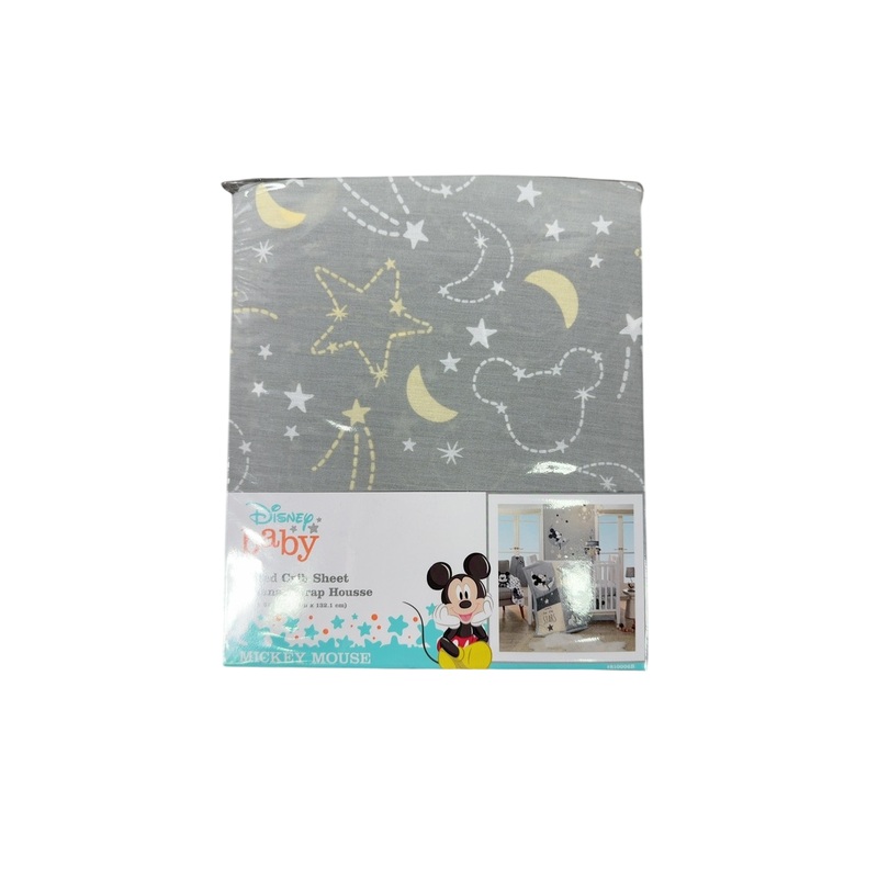 Nojo Disney Baby Fitted Crib Sheet, Mickey Mouse