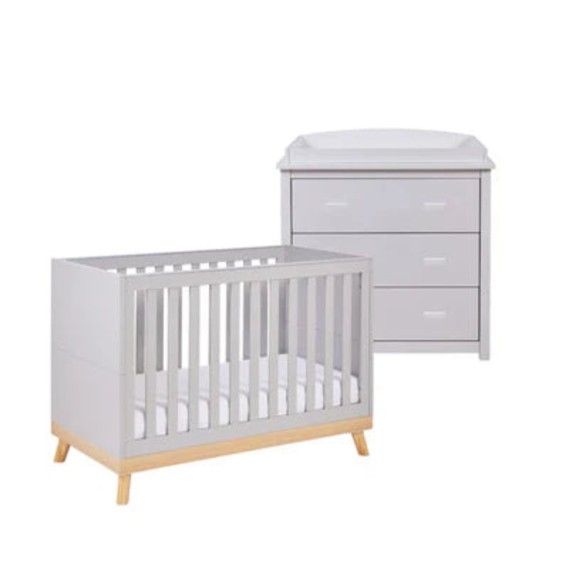 Babymore Mona Mini 2 Piece Universal Room Set – White