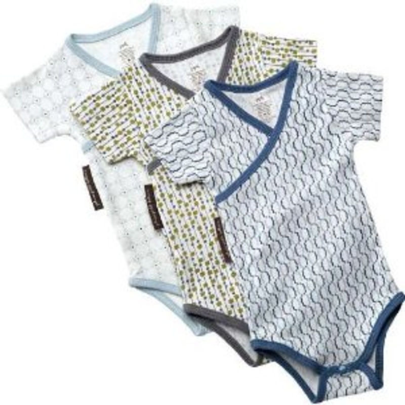 Petunia Pickle Bottom Organic 3 pk Bodysuits Boys 3-6 Months