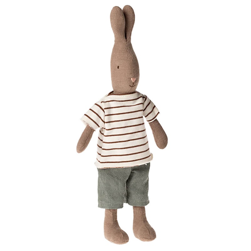 Striped Blouse and Pants Rabbit Size 2 – Brown