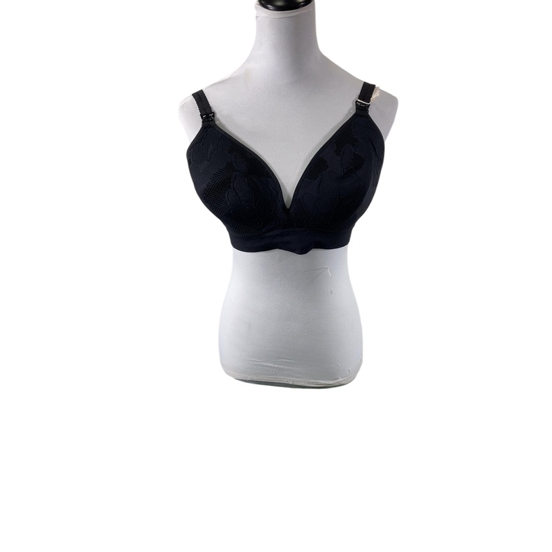 Cake Maternity Freckles Busty Recycled Wirefree Nursing Bra, Black, Busty (F-H), Medium (F-H)