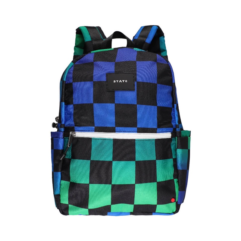 Kane Kids Travel Backpack Blue Checkerboard