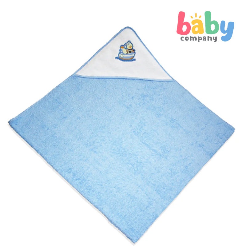 Baby Martel Hooded Towel Duck In Ship – Baby Blue