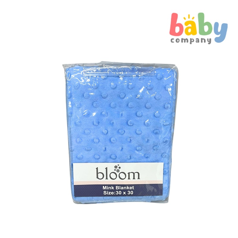 Bloom Baby 30×30 Mink Blanket – Blue