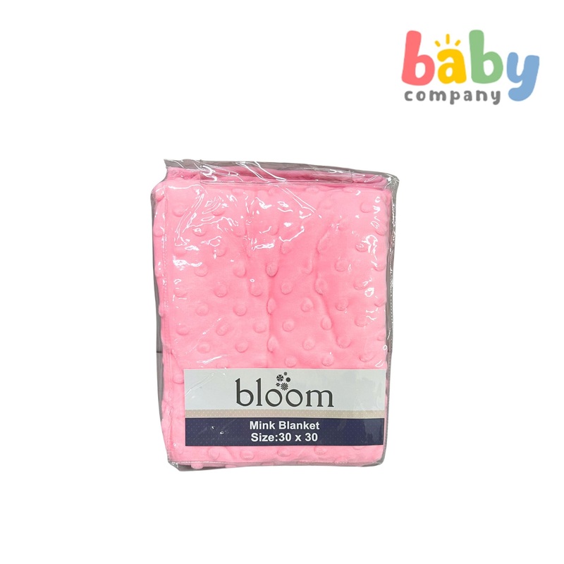 Bloom Baby 30×30 Mink Blanket – Pink