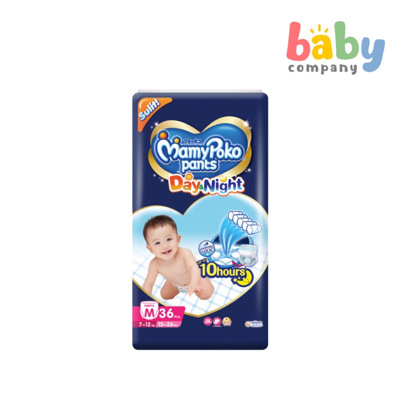 MamyPoko Day and Night Diaper Pants – Medium, 36 Pads