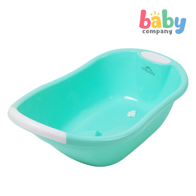 Mom & Baby Bath Tub with Drainer – Green