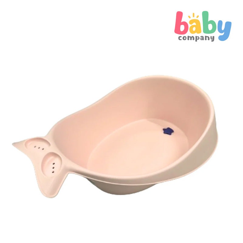 Mom & Baby Whale Bath Tub with Drainer – Pink