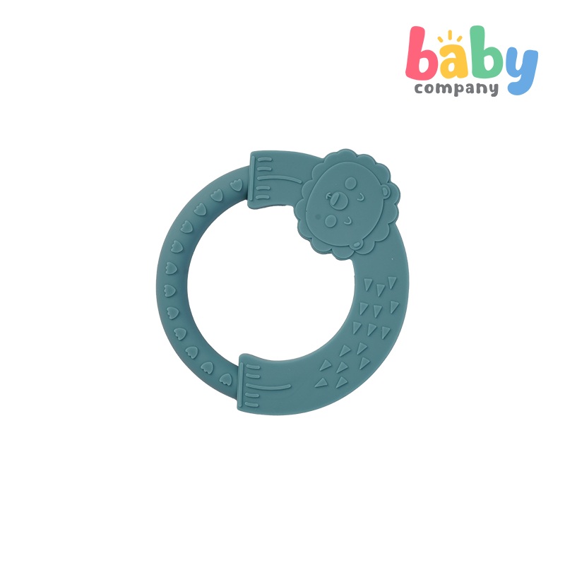 Playsmart Silicone Teething Ring – Lion, Blue
