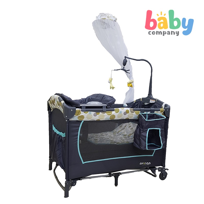 Apruva 3 in 1 Playpen with Princess Net – Blue