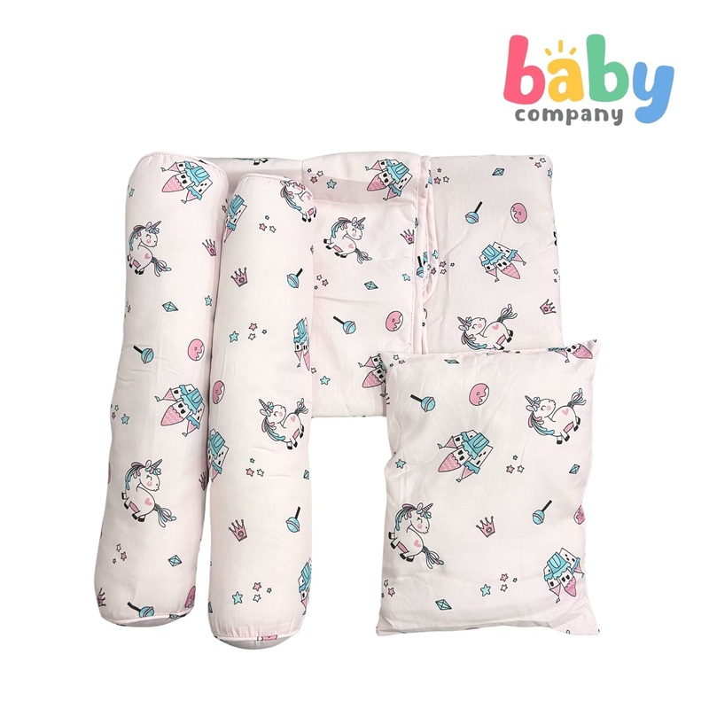 Bloom 4-Piece 28×52 Crib Set – Pink Unicorn
