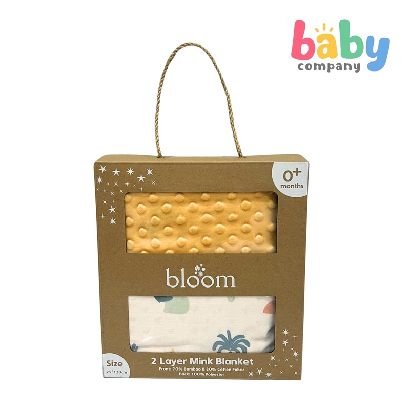 Bloom Baby 2 Layer Mink Blanket – Mustard
