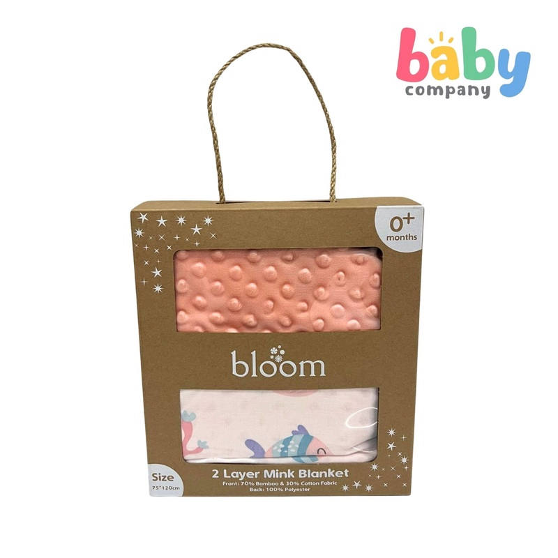 Bloom Baby 2 Layer Mink Blanket – Pink