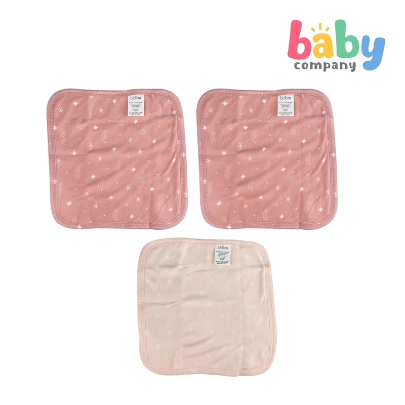 Bloom Baby Bamboo Face Washcloth 3pc – Girl