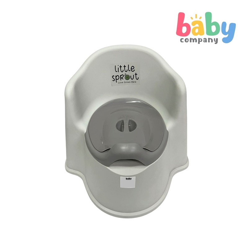 Little Sprout Plastic Baby Potty with Lid – Gray