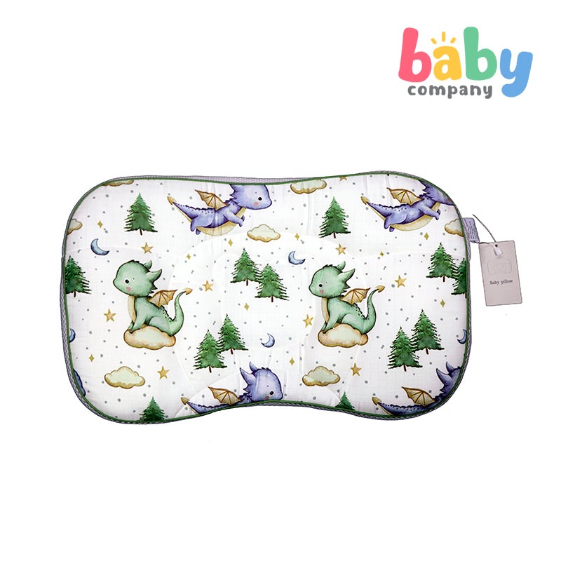 Baby Company Baby Head Pillow – Green Dino