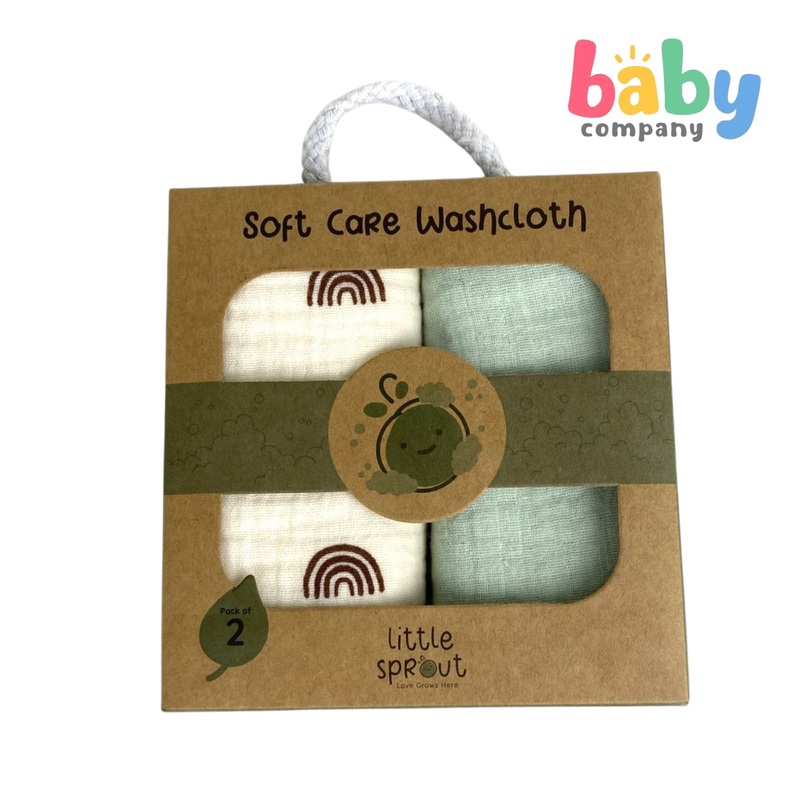 Little Sprout 2pcs Soft Care Washcloth – Rainbow