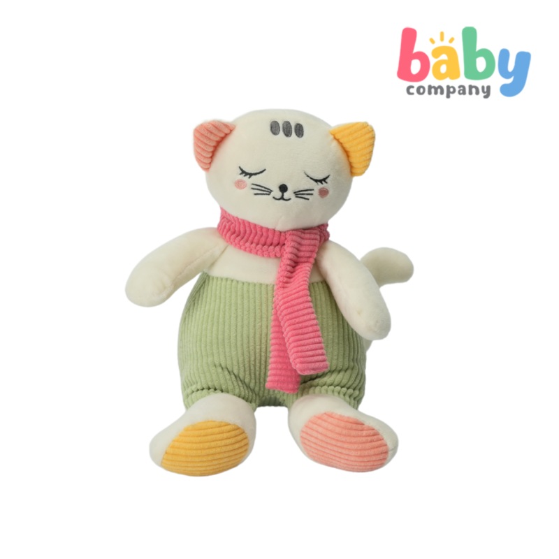 Baby Company Multi-Texture Plush – Cat, Green