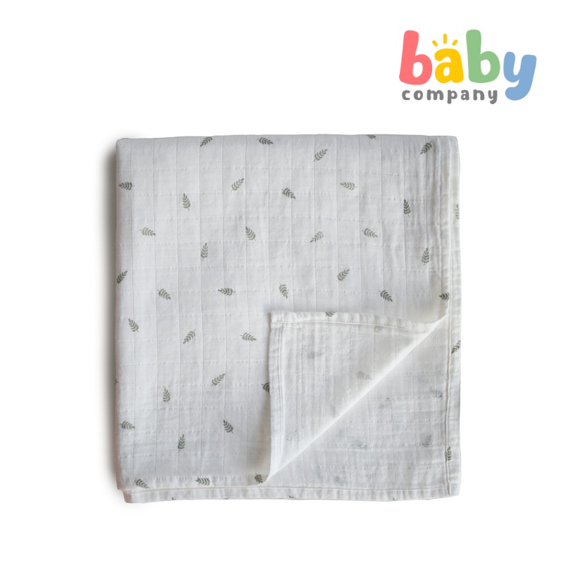 Mushie Swaddle Printed – Leaves