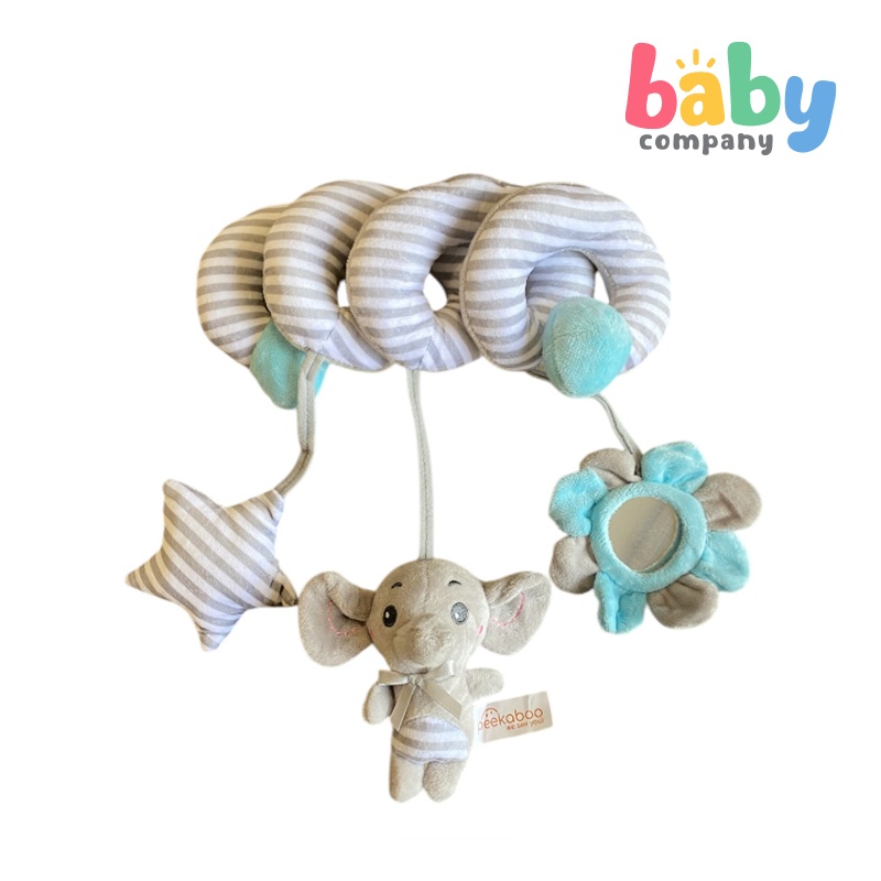 Peekaboo Spiral Toy – Elephant, Gray