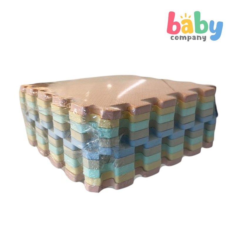 Baby Company 6pcs Puzzle Mats Set Mix Pastel Colors – Small