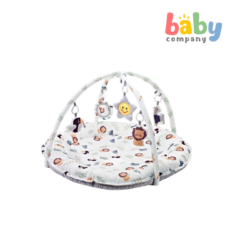 Baby Company Baby Play Gym Lion – White/Gray