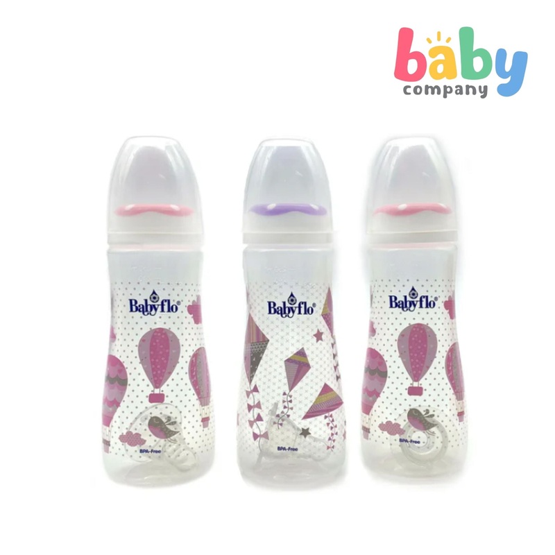 Babyflo 3-Pack Feeding Bottle 8oz Blue