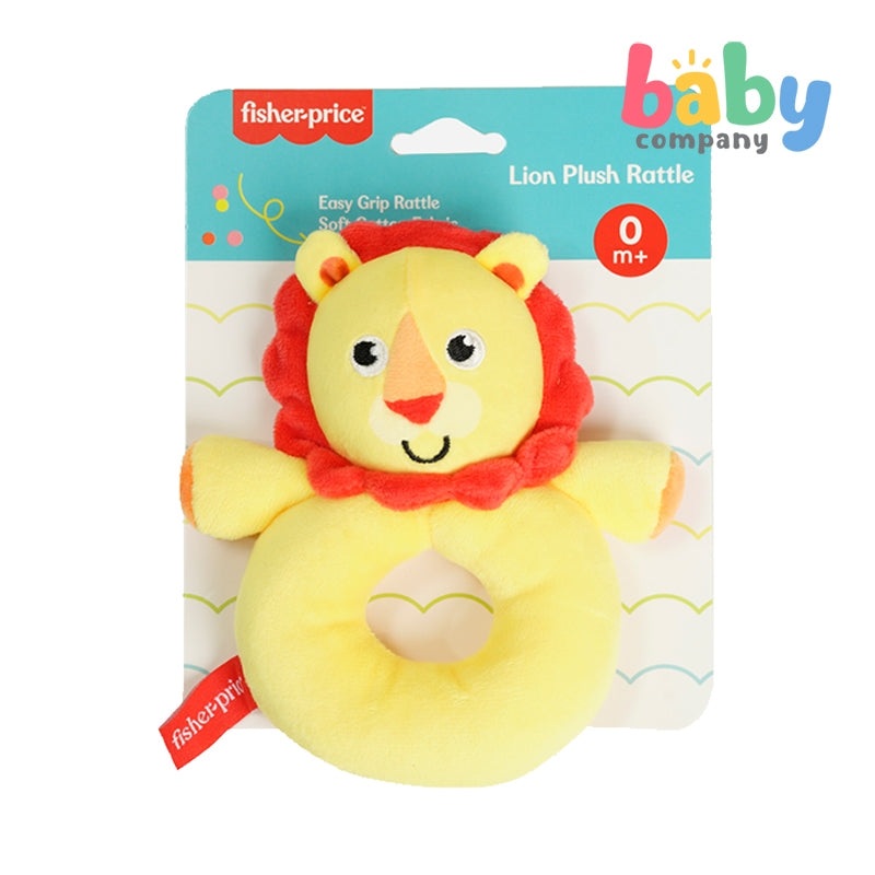Fisher-Price Baby Rattle Plush Toy – Lion