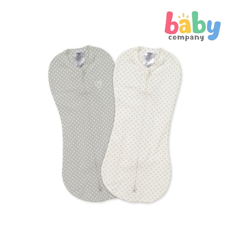 Swaddle Me Pod Pack of 2, Small – Grey/White