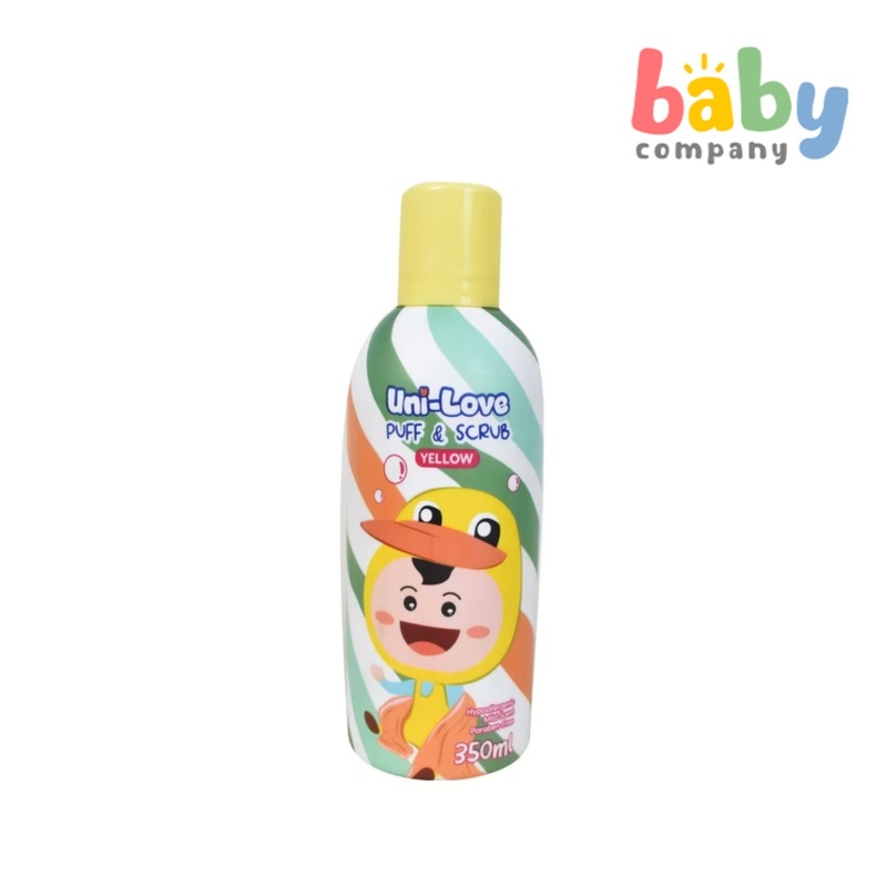 Uni-Love Puff & Scrub for Babies – 350ml, Yellow