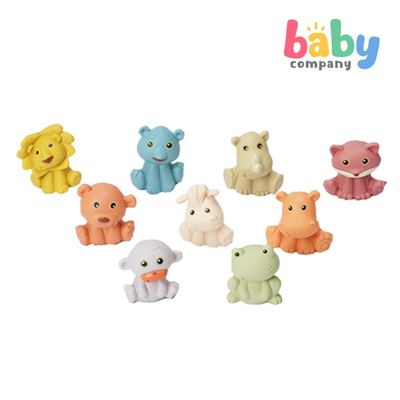 Baby Company 9pcs Wheat Straw Baby Bath Toy – Animals